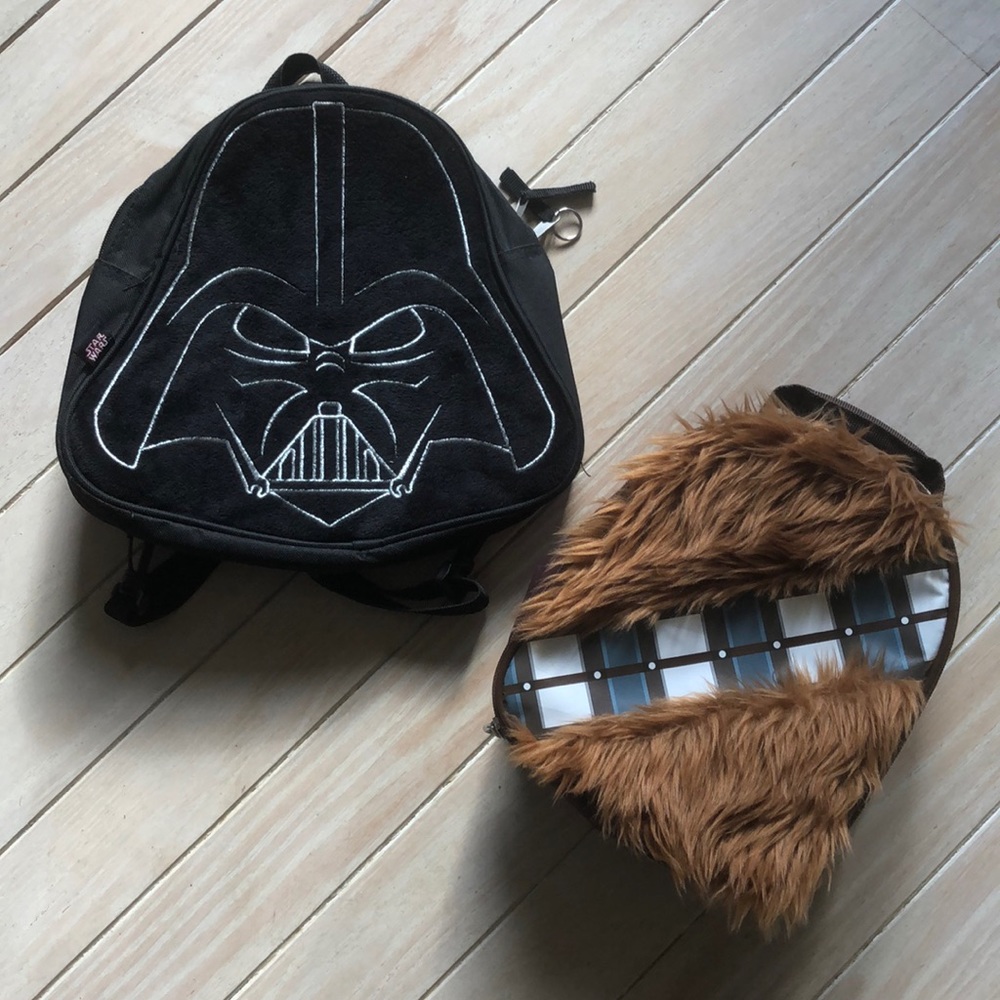 2 STAR WARS book bag/knapsack and insulated lunch bag
